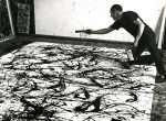 Jackson Pollock mentre dipinge J.Pollock mentre dipinge