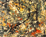 Jackson Pollock:'Number 8',1949, Neuberger Museum, State University of New York, olio, smalto e pittura ad alluminio su tela, 87x181 J.Pollock